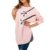 Pulover dama cu imprimeu fashion floral, roz
