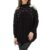 Pulover dama guler inalt, material tricotat, aplicatii cu perle, negru