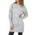 Pluover dama lung, funda la spate, gri