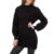Pulover casual din material tricotat, negru