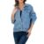 Jacheta dama cu capse, din denim, albastra