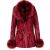 Geaca dama eleganta, imblanita, bordo