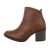 Botine dama, toc gros, maro