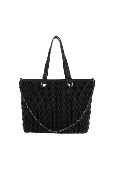 Geanta dama tip shopper, cu bareta detasabila, neagra