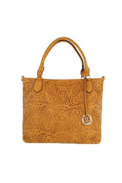 Geanta dama tip shopper,bareta detasabila, mustar