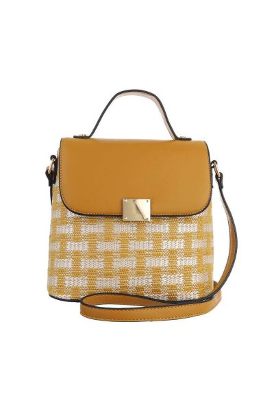 Geanta crossbody mica, culoarea mustar