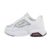 Pantofi sport, dama, talpa inalta, albi