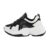 Pantofi sport dama, talpa inalta , alb / negru
