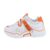 Pantofi sport dama, casual, talpa inalta, alb/orange