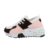 Pantofi sport, dama, talpa inalta, roz / negru