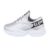 Pantofi sport dama, cu siret, silver