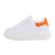 Pantofi sport dama, talpa inalta, alb / orange