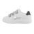 Pantofi sport dama, inchidere cu arici, albi/arginti