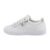Pantofi sport dama, inchidere cu siret, fermoar lateral, albi
