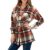 Camasa dama, material gros, casual, in carouri, multicolor/rosu