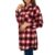 Camasa dama casual, material gros, inchidere cu nasturi, in carouri, rosie