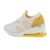 Pantofi sport dama, talpa moale, inchidere cu siret, galbeni