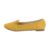 Balerini dama, accesoriu metalic, casual, culoarea mustar